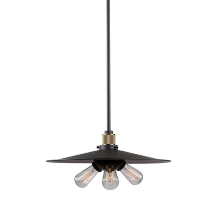 Artcraft Jersey 3 Light Vintage Brass Pendant AC10591VB